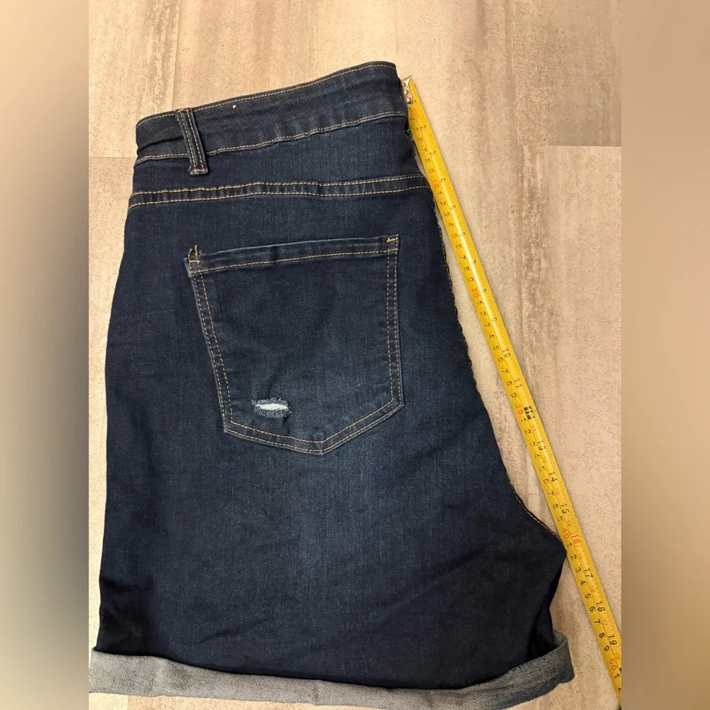 Wax Jean blue Jean Shorts Distressed Cuffed - Picture 5 of 8